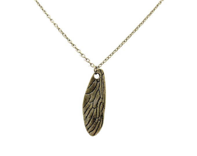 Bronze Dragonfly Wing Necklace