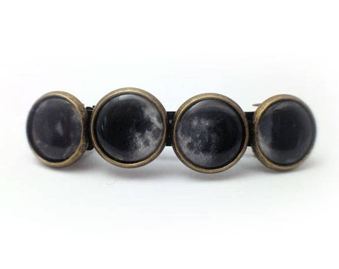 Moon Phase Bronze Barrette