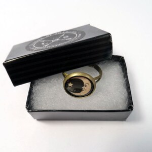 Ouija Board Moon Bronze Adjustable Ring image 5