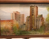 Vintage University of Illinois Keepsake Box, Chicago, College of Medicine, Reversed Painting, Interior Mirror, Eglomise Design, Boston, Cool