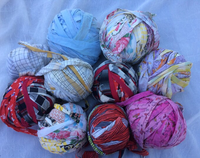 Rag Balls 10 Balls 5 Pounds Rag Rug Balls Vintage 1930s Etsy
