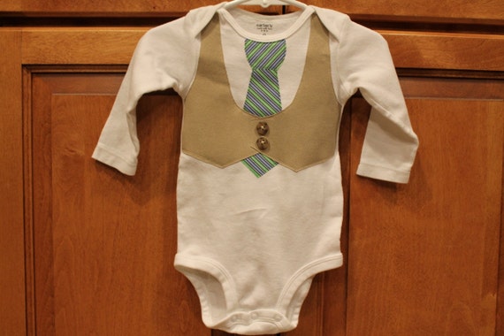 Items similar to Baby Boy Tie and Vest, Newborn to 24 month, spring ...