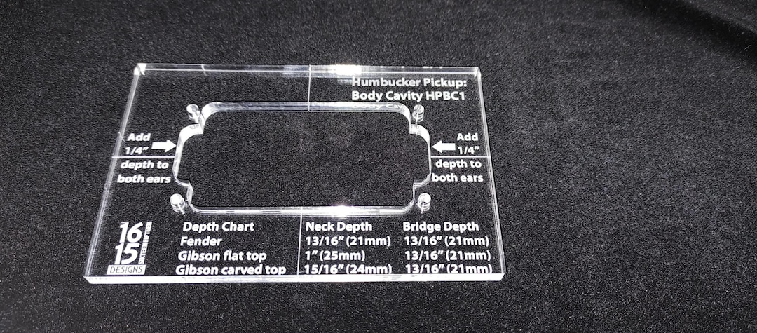 Acrylic Router Templates for Humbucker Guitar Pickups - 1615 Designs - Etsy