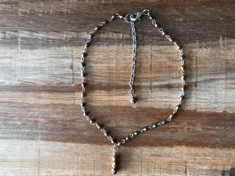 Czech Glass Necklace in earth tones
