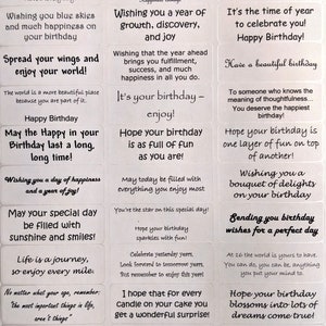 Imprime tus propios sentimientos para tarjetas de cumpleaños.