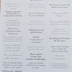 Print Your Own Holiday Card Sentiments - Etsy