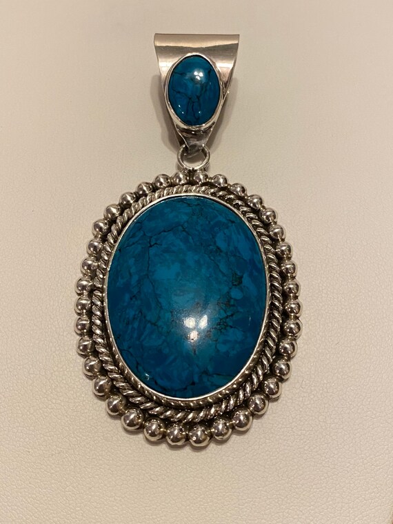 Vintage Sterling and Turquoise Pendant