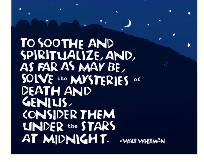 Print P081 Under the Stars at Midnight -- Walt Whitman