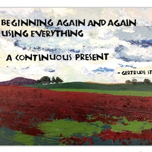 Card B008 Beginning Again -- Gertrude Stein