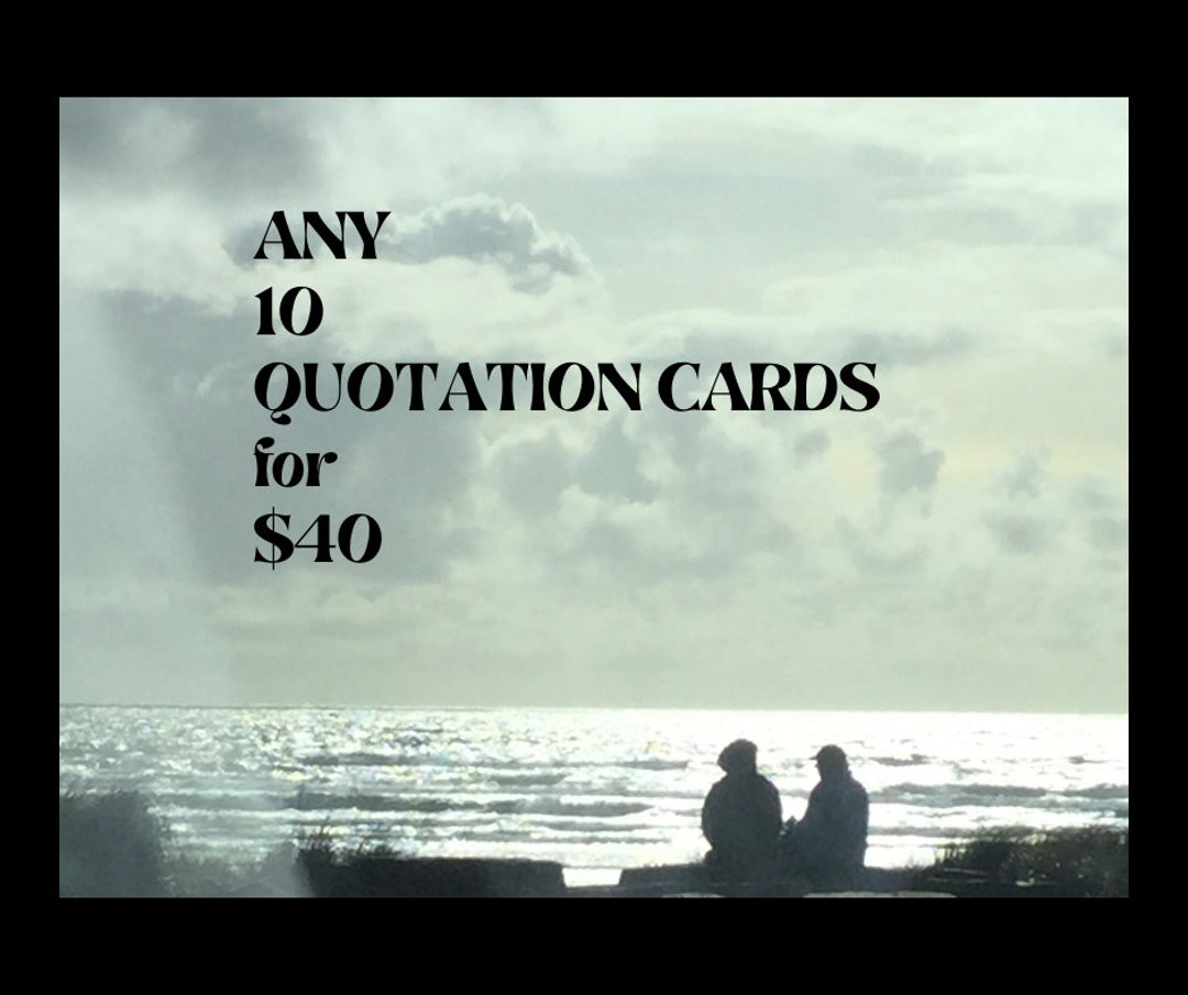Any 10 Quotation Cards - Etsy