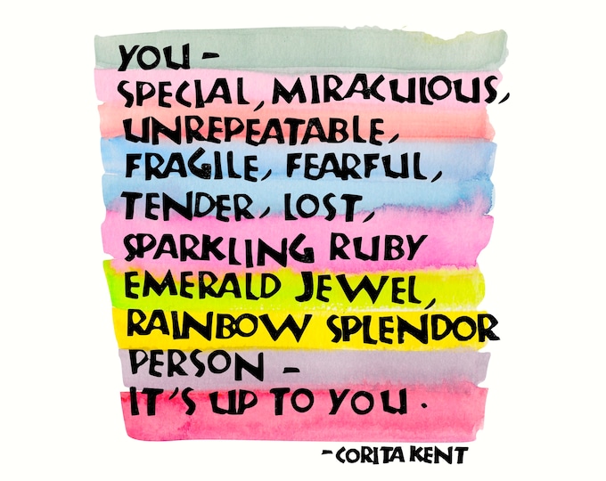 Print P036 Rainbow Splendor Person -- Corita Kent