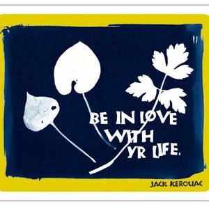 Juego de 6 cartas B005 Love Yr Life - Jack Kerouac