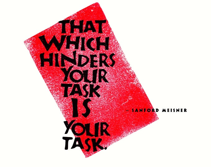 Card T003 Your Task (Red) -- Sanford Meisner