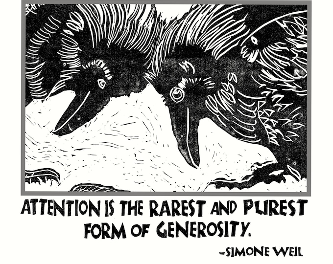 Print P091 Attention -- Simone Weil