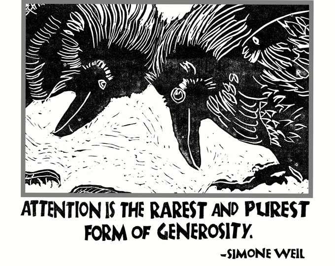 Print P091 Attention -- Simone Weil