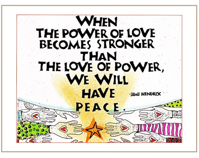 Print P051 The Power of Love — Jimi Hendrix
