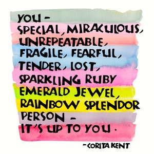6 Karten Set Y013 Rainbow Splendor Person -- Corita Kent