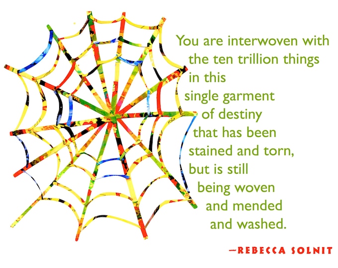 Card Y019 Woven Mended Washed -- Rebecca Solnit