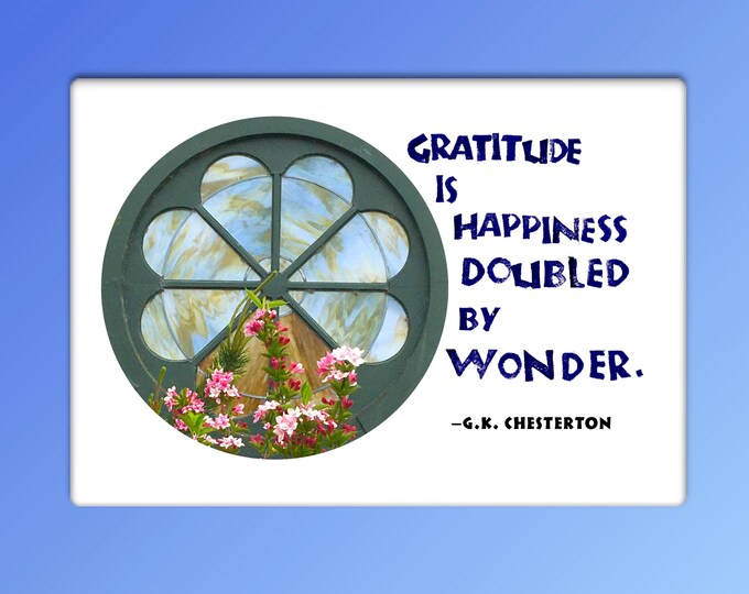 Card G007 Gratitude Is -- G.K. Chesterton