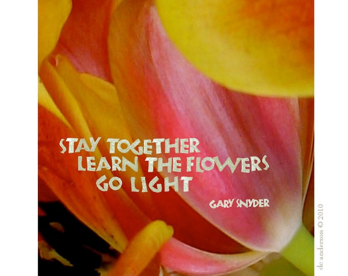 Greeting Card G004 Learn the Flowers — Gary Snyder