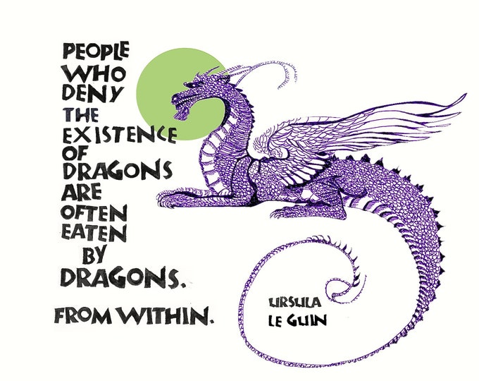 Card P004 The Existence of Dragons -- Ursula K. Le Guin