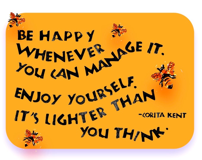 Card B010 Be Happy -- Corita Kent