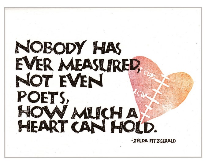 6 Card Set N012 Heart’s Measure — Zelda Fitzgerald