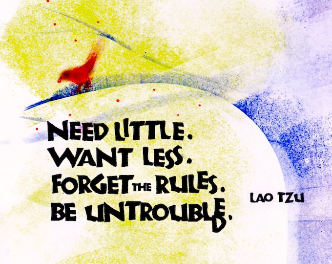 Card N003 Need Little -- Lao Tzu