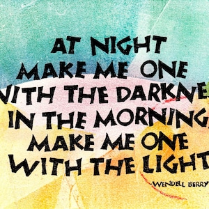 Card A005 At Night -- Wendell Berry