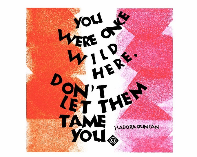 Greeting Card Y007 Wild — Isadora Duncan