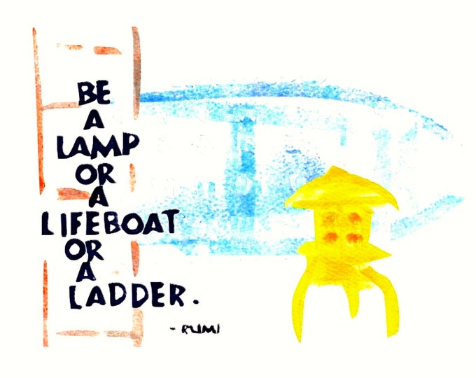 Card B009 Be a Lamp -- Rumi