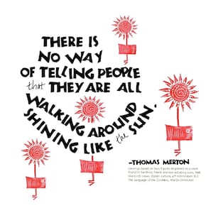 Card T008 Shining Like the Sun -- Thomas Merton