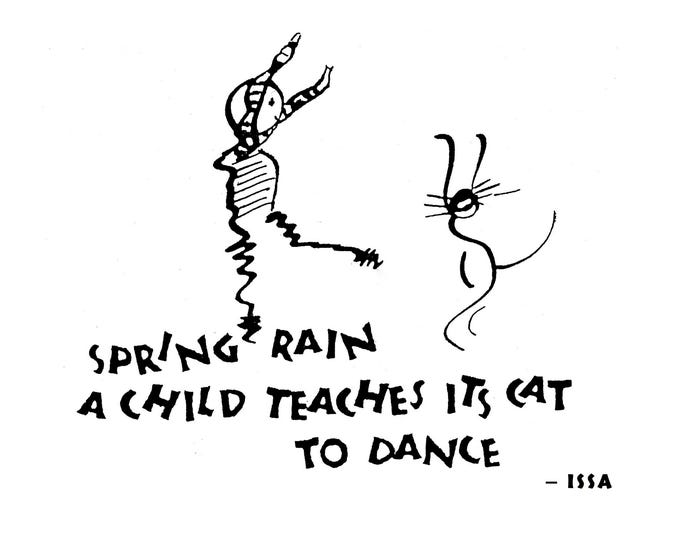 Card S019 Spring Rain -- Issa