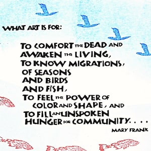 Conjunto de 6 cartas W010 Para que serve a arte - Mary Frank