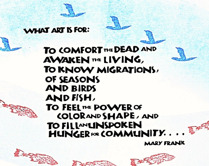 Card W010 What Art Is For -- Mary Frank