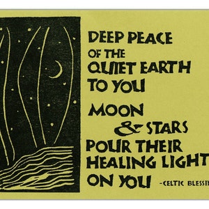 Set de 6 cartes D001 Deep Peace [Vert] — Tradition celtique