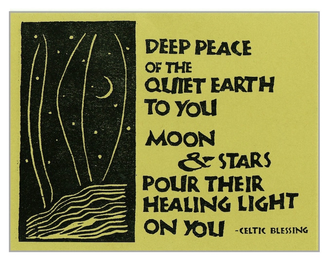 Print P049 Deep Peace [Green] -- Celtic Tradition