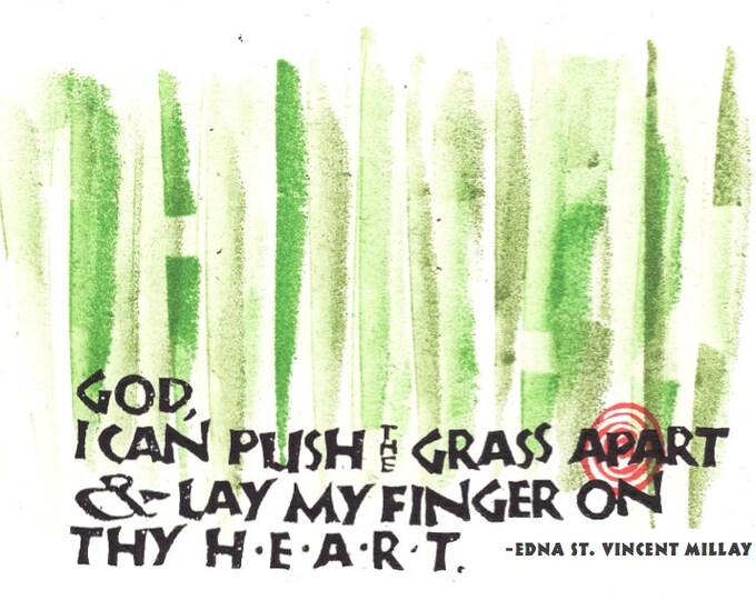 Card G002 Push the Grass -- Edna St. Vincent Millay