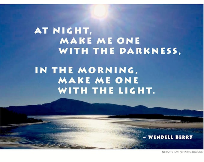 Card A024 -- At Night (Photo Version) Wendell Berry
