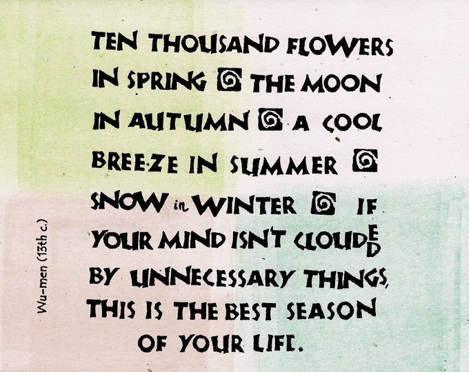 Greeting Card T002 Best Season -- Wu-Men (13th century)