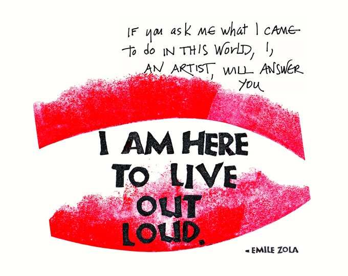 Card T022 Living Out Loud -- Emile Zola