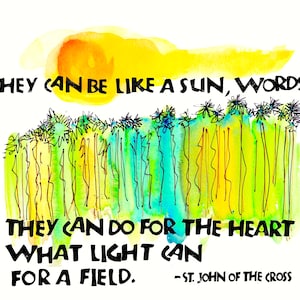 6 kaartenset T032 Words for the Heart -- St. John of the Cross