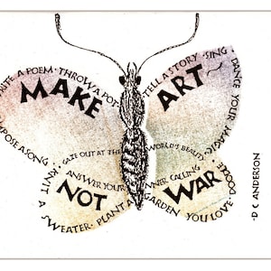 6 Karten Set M003 Make Art, Not War — DC Anderson