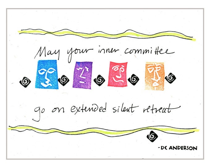 Greeting Card M004 Inner Committee -- dc anderson