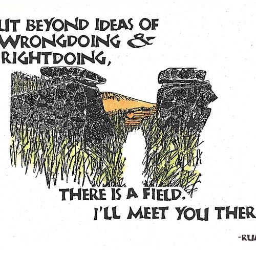 Card O002 There Is a Field -- Rumi