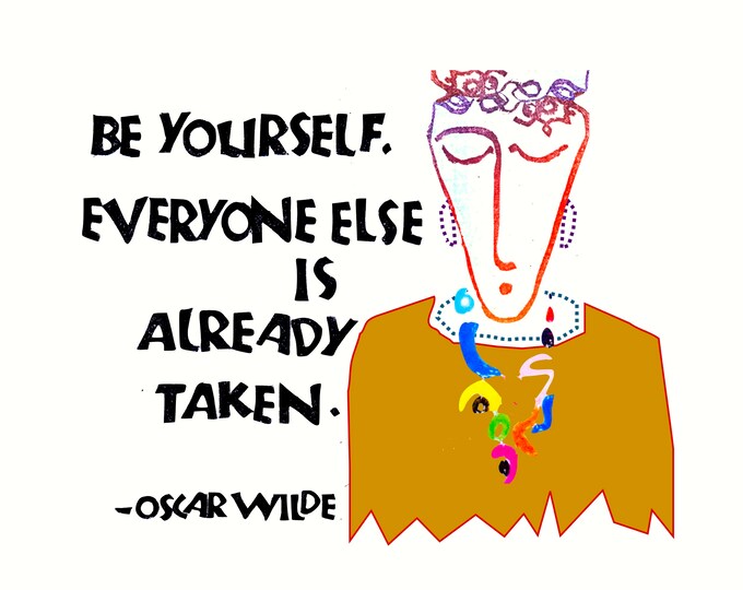 Card F008 Be Yourself. -- Oscar Wilde
