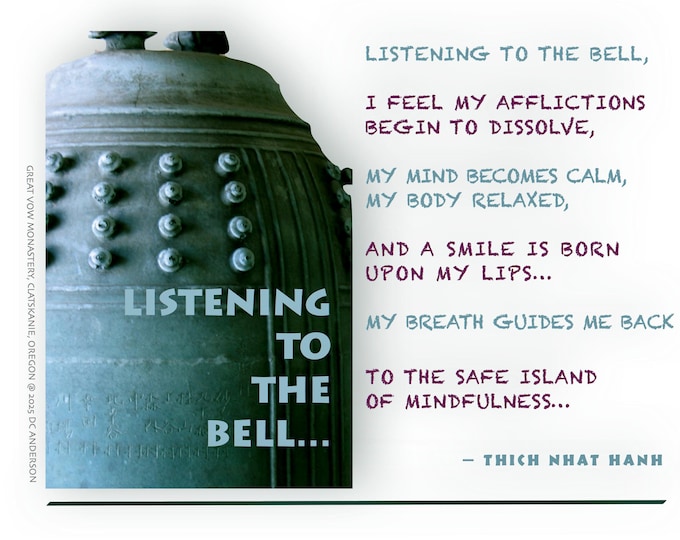 Card L010 Listening to the Bell -- Thich Nhat Hanh