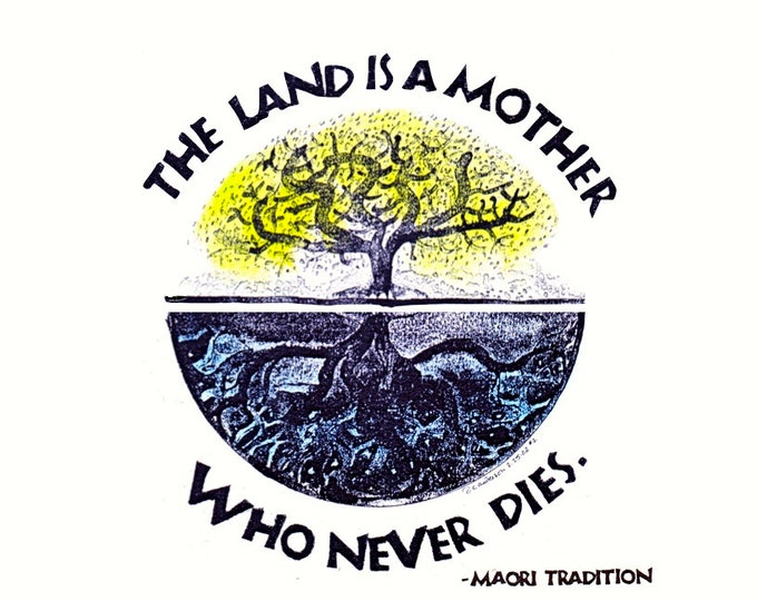 Card T012 The Land Is a Mother -- Maori Tradition