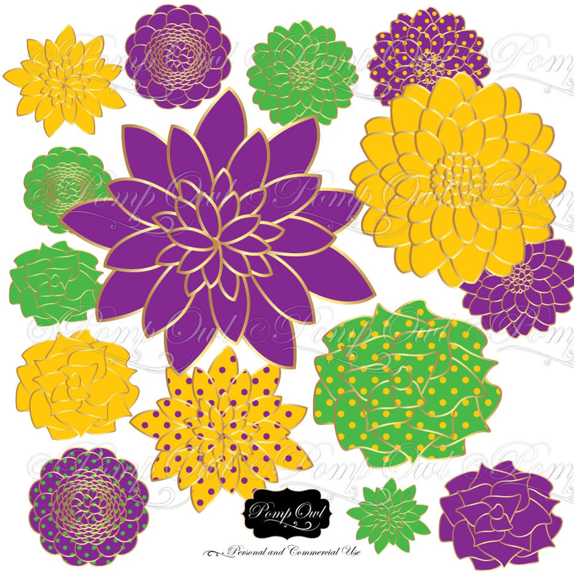 mardi gras flowers diy