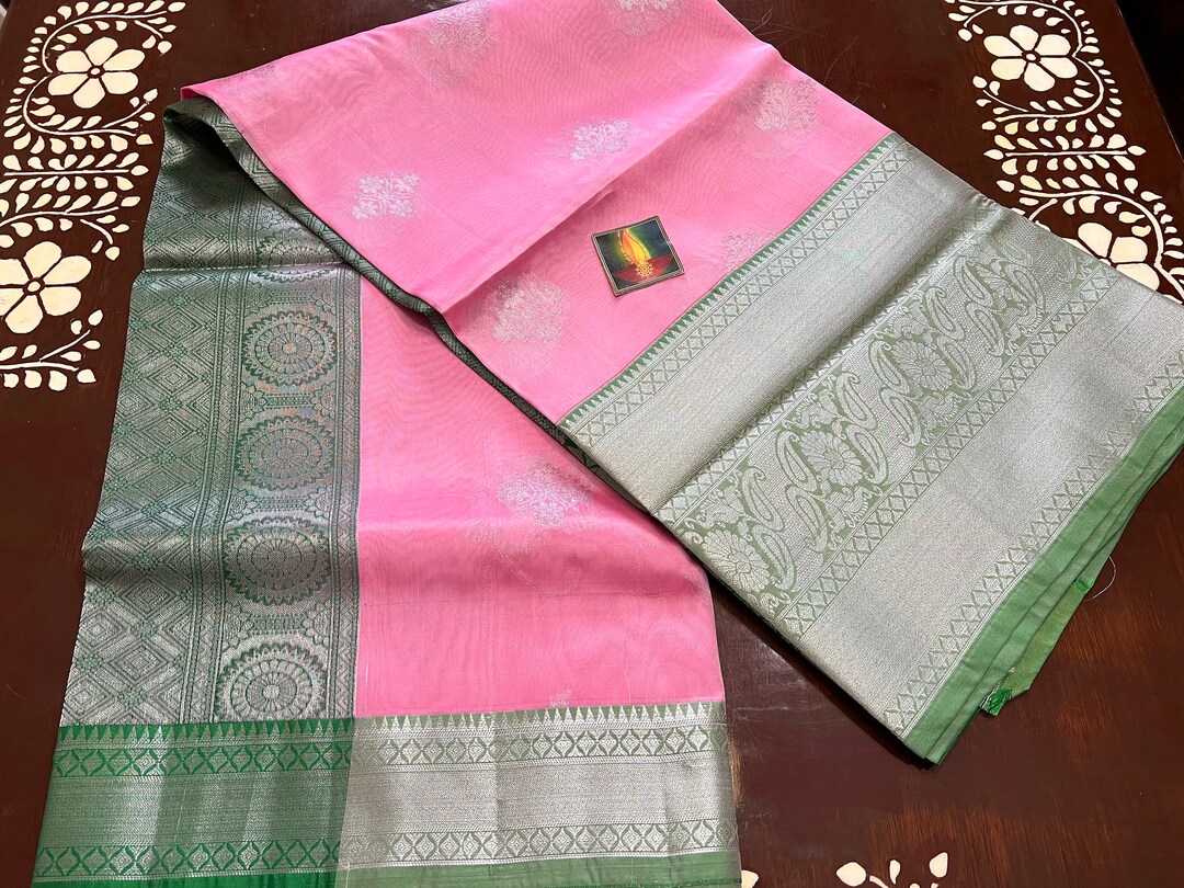 Narayanpet Semi Silk Pattu Saree With Unstitched Blouse Piece, Gift for